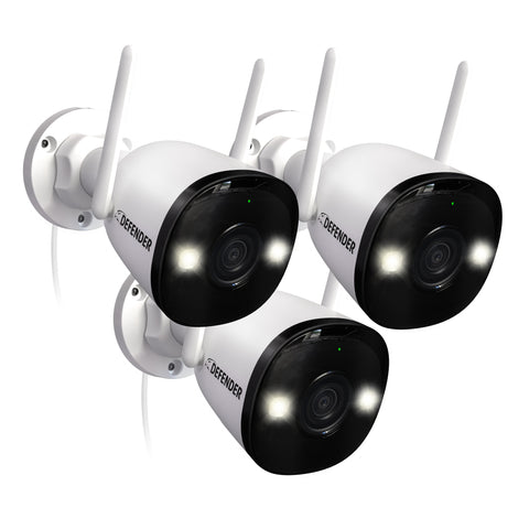 AI POWERED 4K Guard Pro Wi-Fi 6 Plug-in Security Camera, 3 Pack