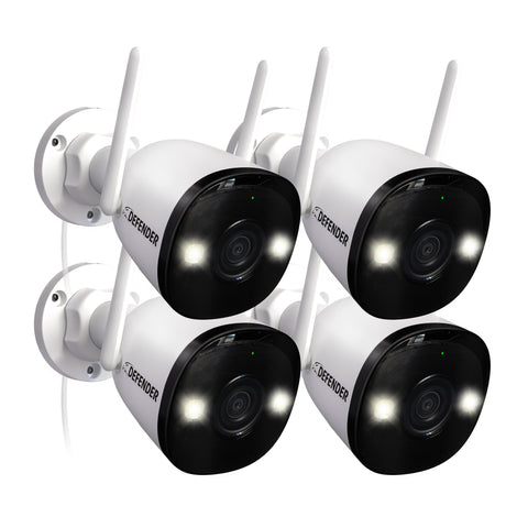 AI POWERED 4K Guard Pro Wi-Fi 6 Plug-in Security Camera, 4 Pack