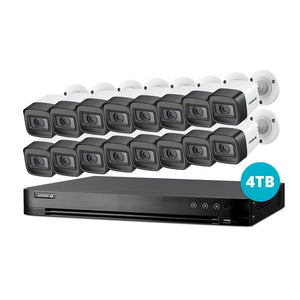 4K Ultra HD Wired 16 Channel Security System with 16 Cameras