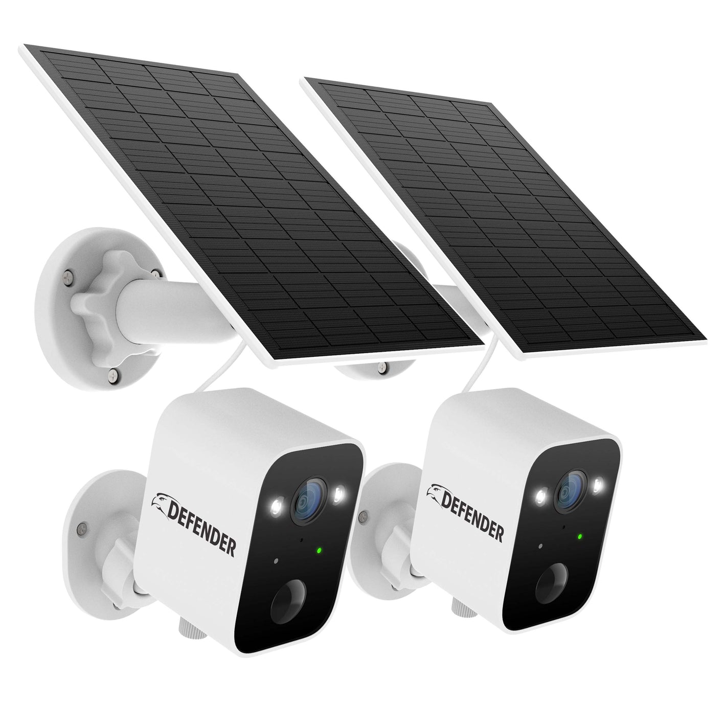 Solar Powered 4K AI EverWatch Wireless Security Camera, 3W Solar Panel, 2 pc