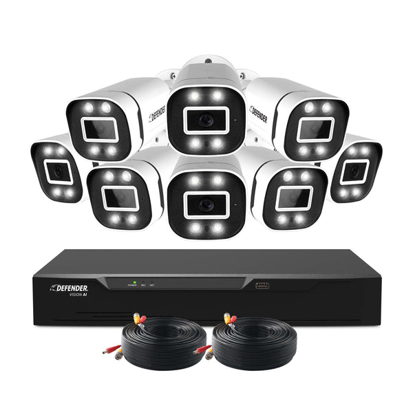 EXCLUSIVE BUNDLE: 4K Vision AI Ultra HD Wired DVR System with 8 Cameras