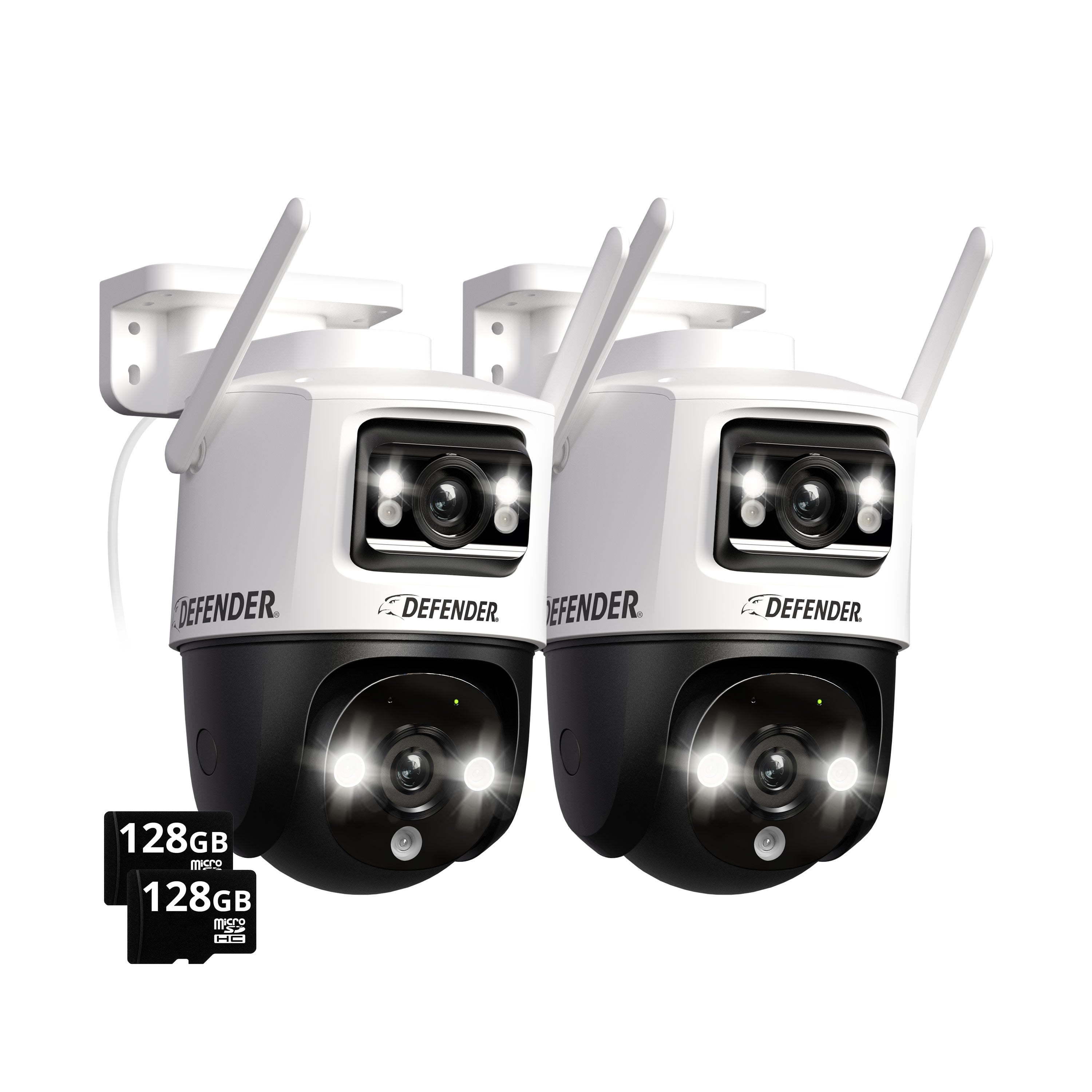Spectrum Guard EXCLUSIVE BUNDLE: AI POWERED Guard Pro 3K PLUS Dual Lens PTZ, 128GB SD