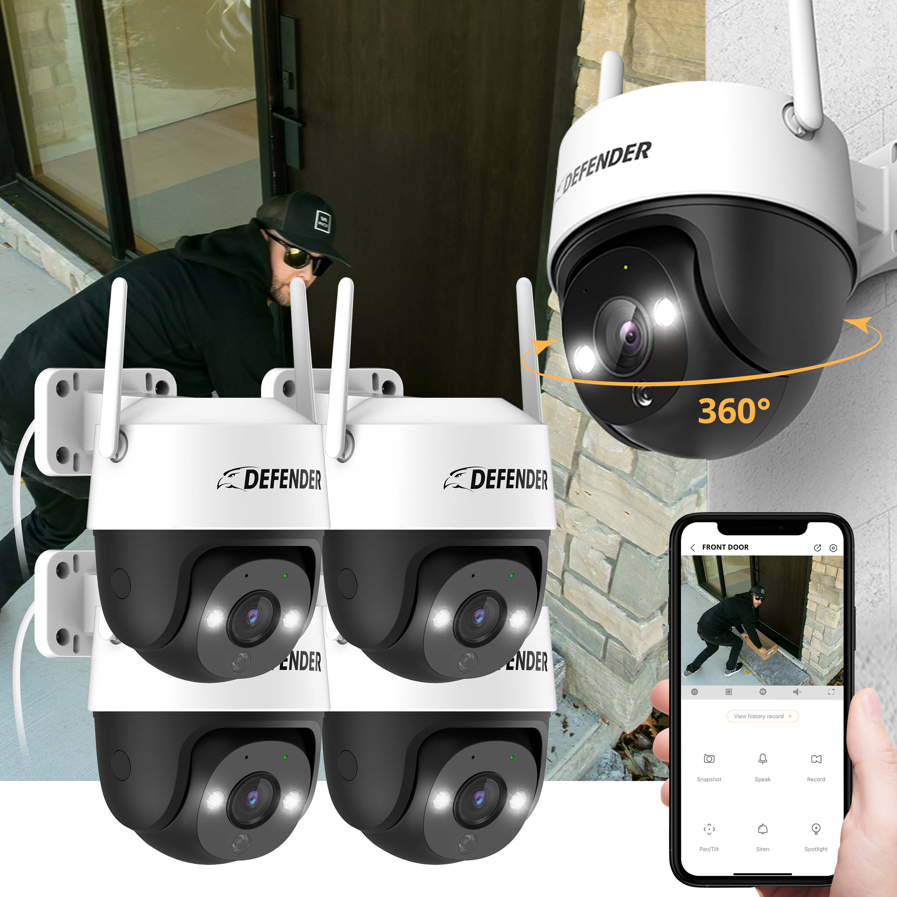 Guard Pro PTZ 2K Wi-Fi Outdoor Plug-In Power Security Camera