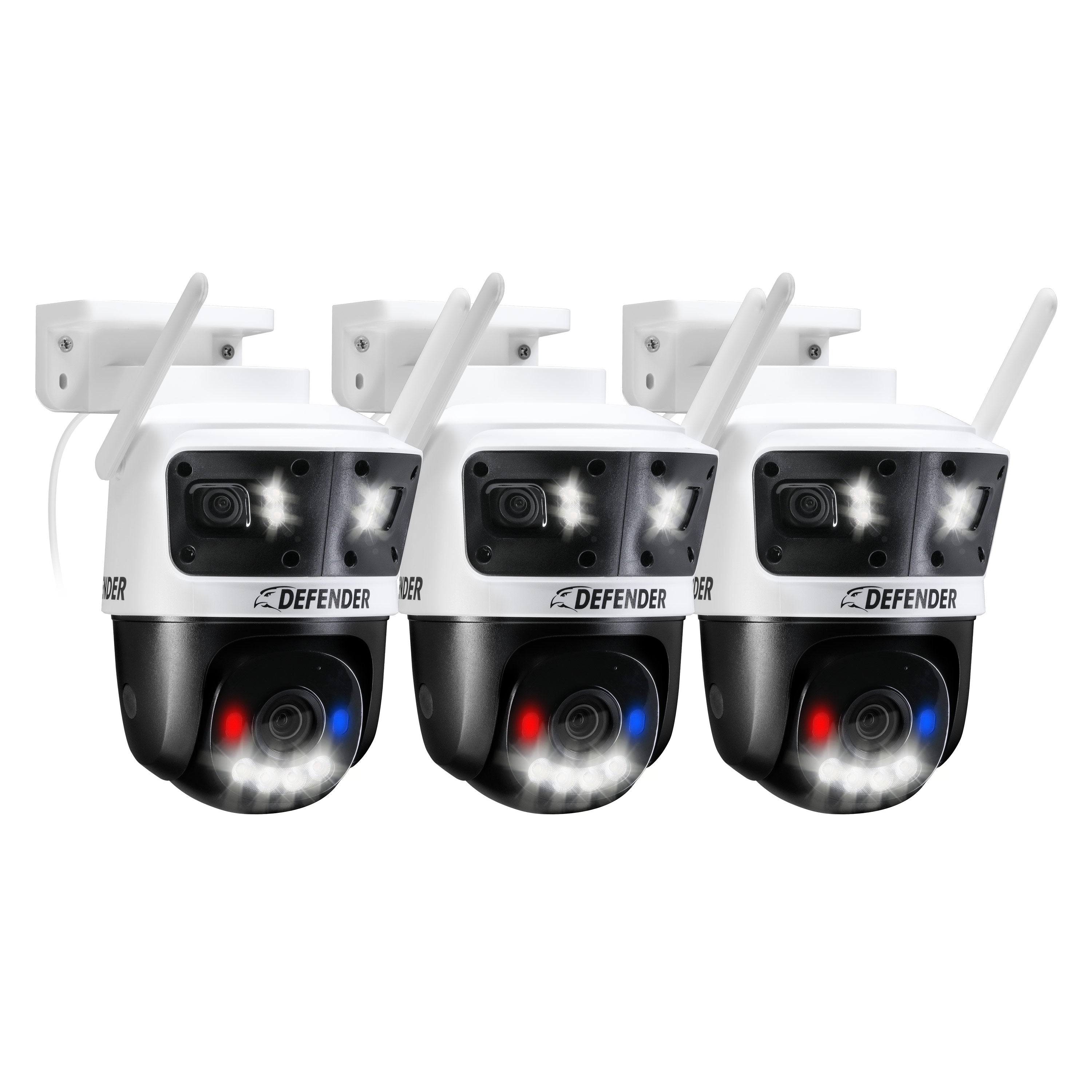 AI POWERED 3K+ Guard WIFI Tri-Lens PTZ Security Camera, 3 pc