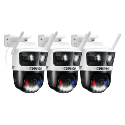 AI POWERED 3K+ Guard WIFI Tri-Lens PTZ Security Camera, 3 pc