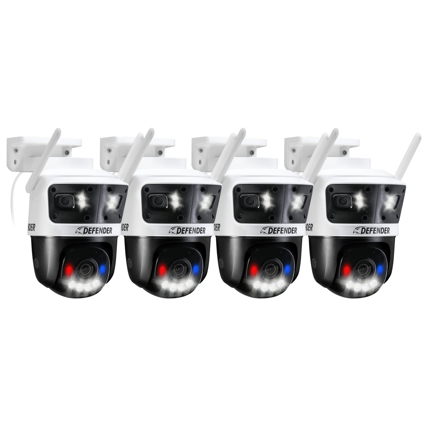AI POWERED 3K+ Guard WIFI Tri-Lens PTZ Security Camera, 4 pc