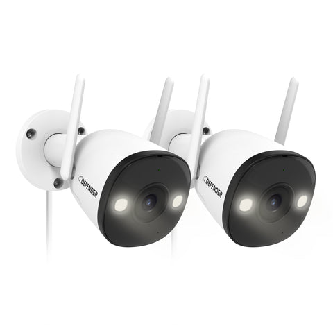 Guard Pro 2K WiFi. Plug-In Power Security Cameras, 2 Pack (Certified Open Box)