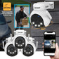 AI POWERED 4K Everwatch PTZ 360° Wi-Fi Plug-in Power Security Camera, 3 Pack