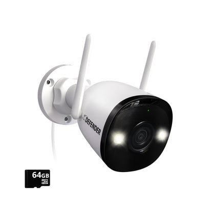 AI POWERED 4K Guard Pro Wi-Fi 6 Plug-in Security Camera with 64GB SD Card