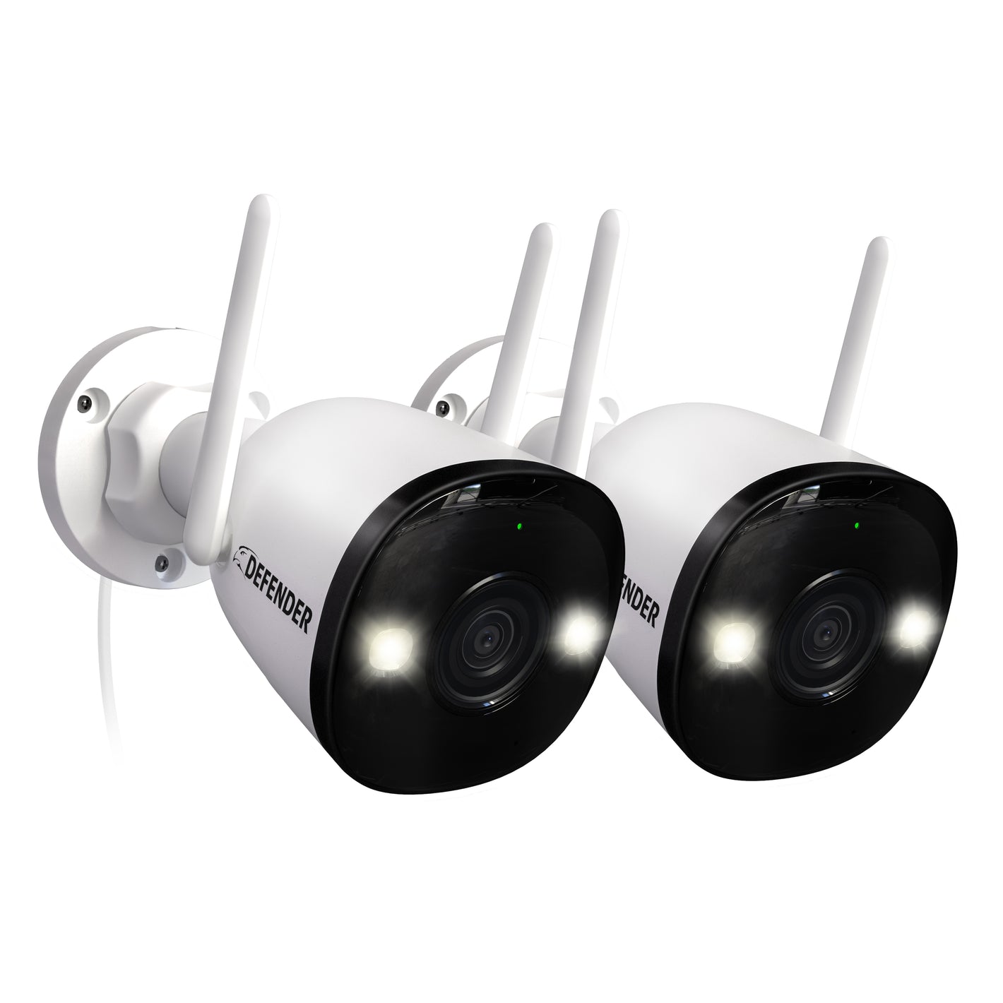 AI POWERED 4K Guard Pro Wi-Fi 6 Plug-in Security Camera, 2 Pack
