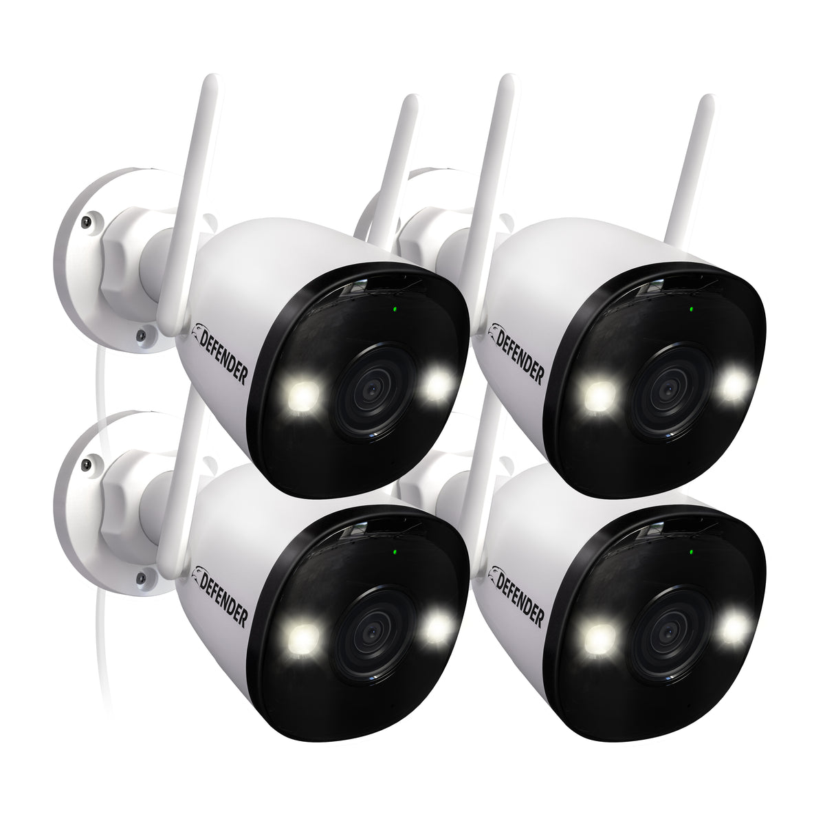 Security Camera 4 AI POWERED 4K Guard Pro Wi-Fi 6 Plug-in Security Camera, 4 Pack