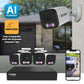 AI POWERED Sentinel 4K Ultra HD Wired 8 Channel PoE NVR  Security System, 4 Metal Cameras &  1TB HDD