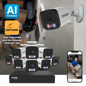 AI POWERED Sentinel 4K Ultra HD Wired 8 Channel PoE NVR  Security System, 8 Metal Cameras &  1TB HDD