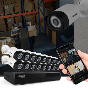 Sentinel 4K Ultra HD Wired 16 Ch PoE NVR Security System with 16 Metal Cameras & 12TB HDD Upgrade