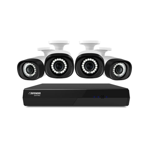 Sentinel 4K Ultra HD Wired 8 Channel POE NVR Security System with 4 Cameras (Certified Open Box)