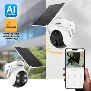 Solar Powered 4K AI EverWatch PTZ Wireless Camera with 3W Solar Panel