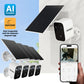 Solar Powered 4K AI EverWatch Wireless Security Camera, 3W Solar Panel, 4 pc