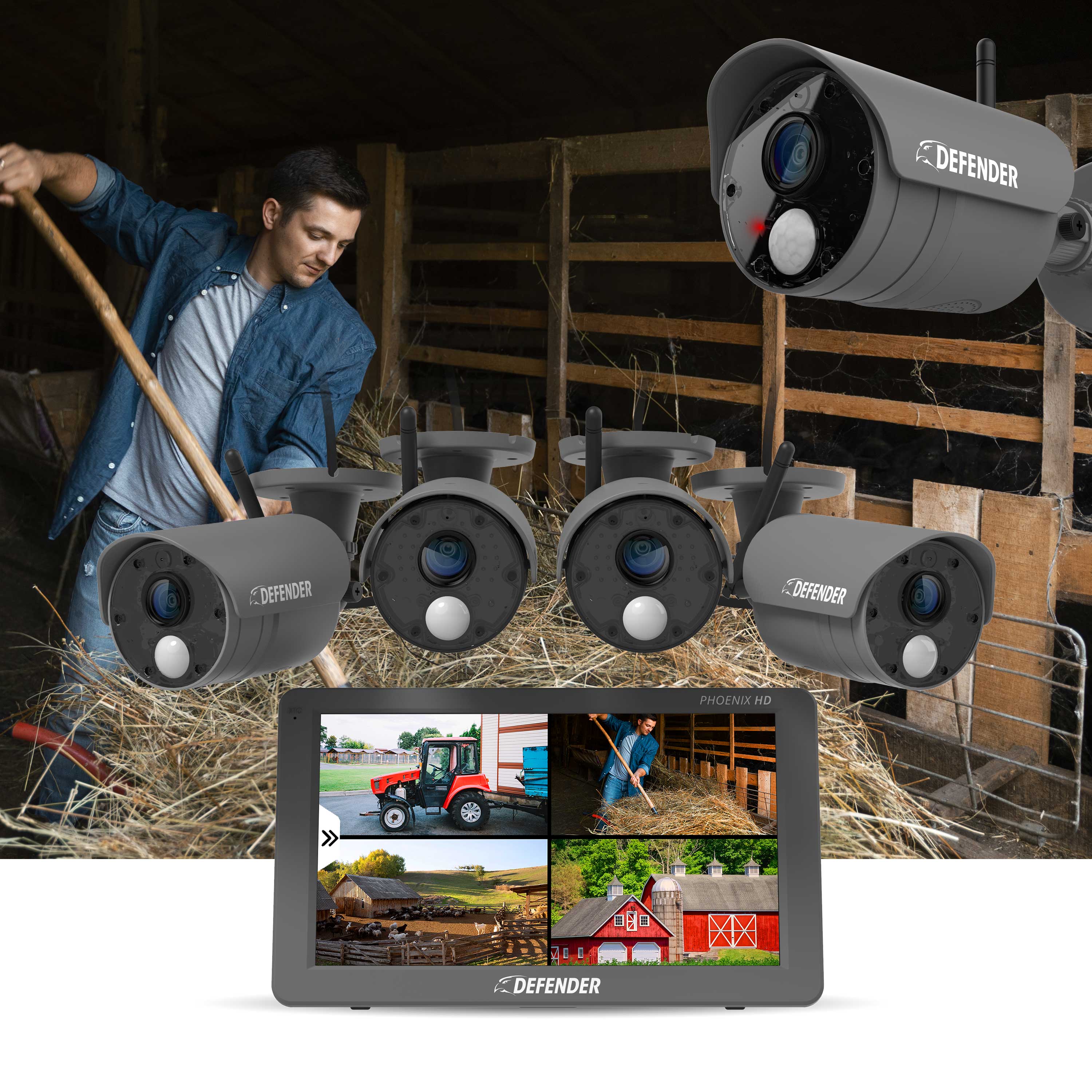 防犯カメラ Enforcer Security System 5MP POE security camera, recording function, indoor and outdoor
