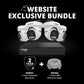 EXCLUSIVE BUNDLE: AI POWERED Sentinel Pro Turret 4K Wired 8CH NVR PoE System, 4 Metal Cameras & 1TB