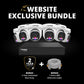 EXCLUSIVE BUNDLE: AI POWERED Sentinel Pro Turret 4K Wired 8CH NVR PoE System, 6 Metal Cameras & 1TB
