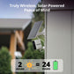 Solar Powered 4K AI EverWatch Wireless Security Camera, 3W Solar Panel