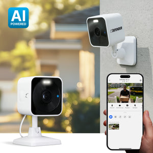 Defender GO 2K AI POWERED Plug-in Power Indoor/Outdoor Home, Business, Baby & Pet Security Camera
