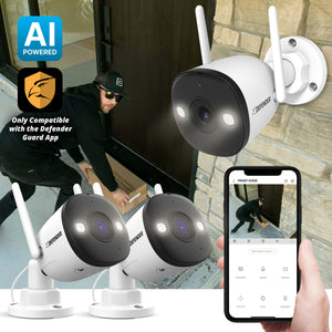 AI POWERED 4K Guard Pro Wi-Fi 6 Plug-in Security Camera, 2 Pack