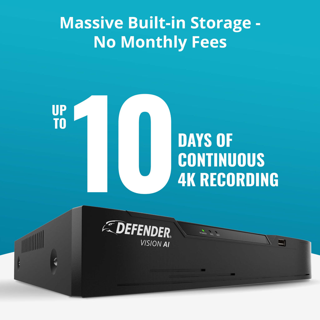 EXCLUSIVE BUNDLE: 4K Vision AI Ultra HD Wired DVR System with 16 Cameras