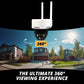 4G Solar Powered 2K+ AI Frontier PTZ Wireless Security Camera, 2 pc