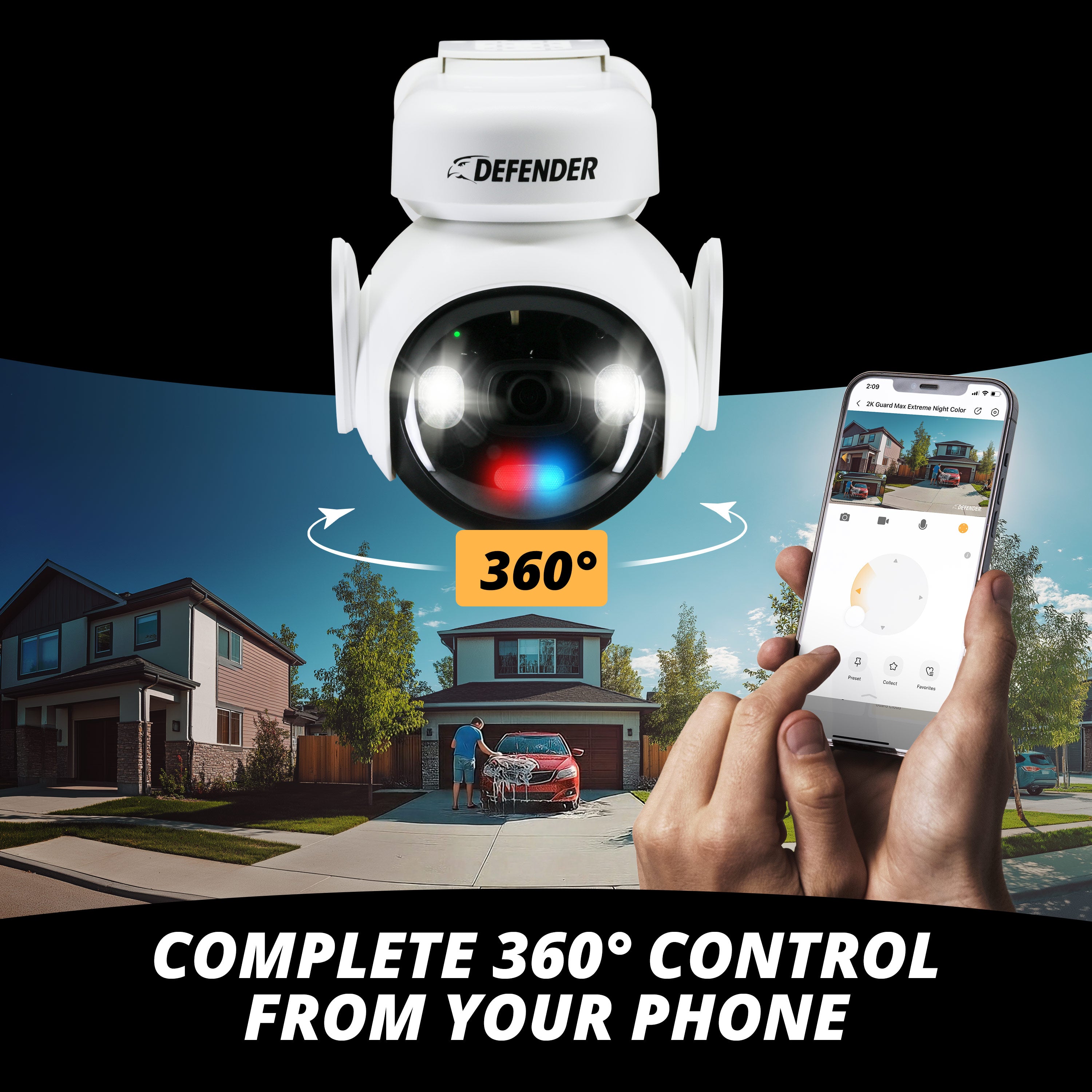 Solar Powered 4K AI Guard Ultra-Charge PTZ Wireless Security Camera, 6