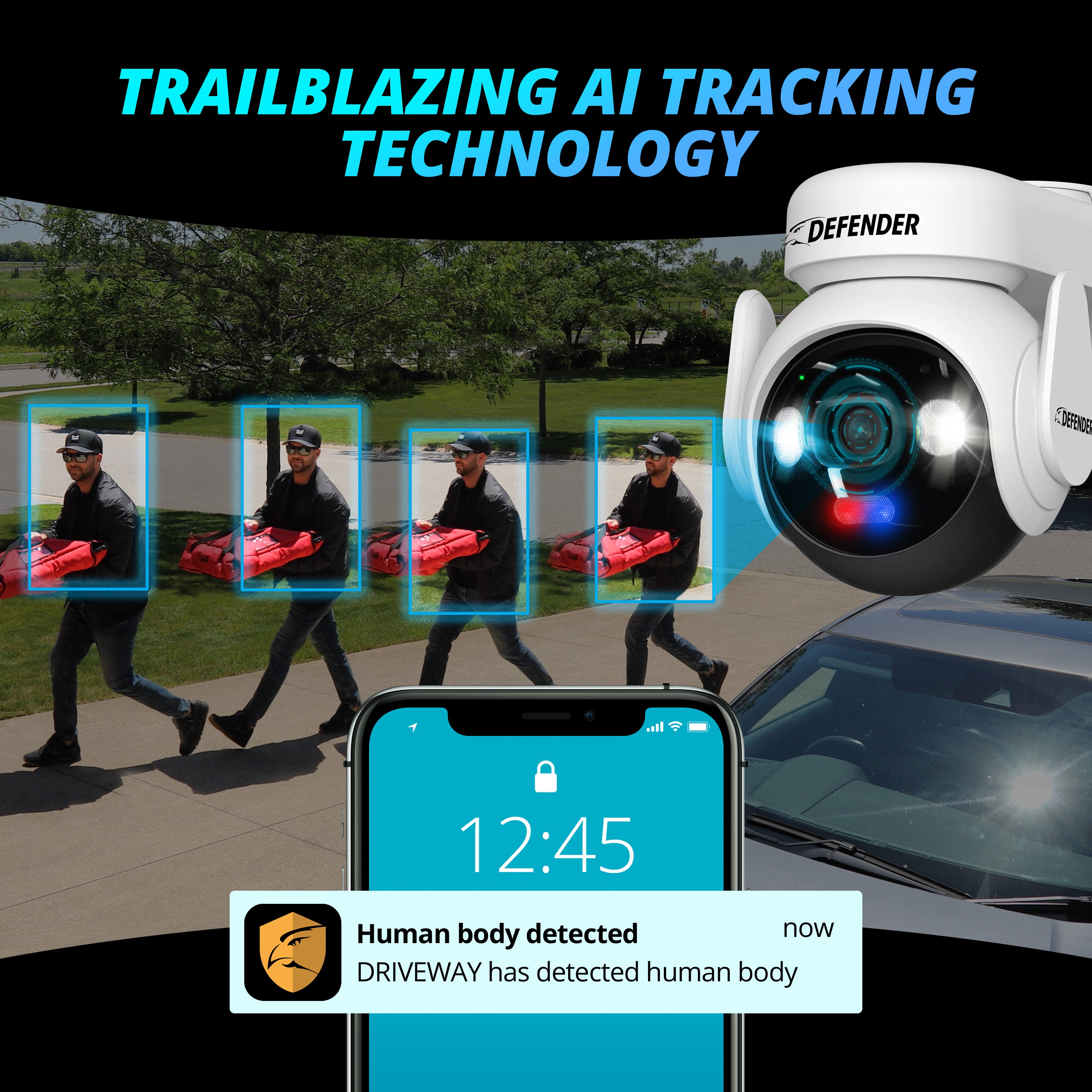 Solar Powered 4K AI Guard Ultra-Charge PTZ Wireless Security Camera, 6