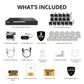 EXCLUSIVE BUNDLE: AI POWERED Sentinel 4K PoE NVR Wired Security System, 16 Metal Cameras, 2TB HDD