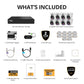 EXCLUSIVE BUNDLE: AI POWERED Sentinel Pro Turret 4K Wired 8CH NVR PoE System, 8 Metal Cameras & 1TB