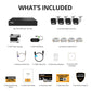 AI POWERED Sentinel 4K Ultra HD Wired 8 Channel PoE NVR  Security System, 4 Metal Cameras &  1TB HDD