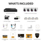 AI POWERED Sentinel Pro Turret 4K Wired 8CH NVR PoE Security System, 4 Metal Cameras & 1TB HDD