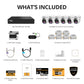 AI POWERED Sentinel Pro Turret 4K Wired 8CH NVR PoE, 6 Metal Cameras