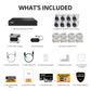 AI POWERED Sentinel Pro Turret 4K Wired 8CH NVR PoE Security System, 8 Metal Cameras & 1TB HDD