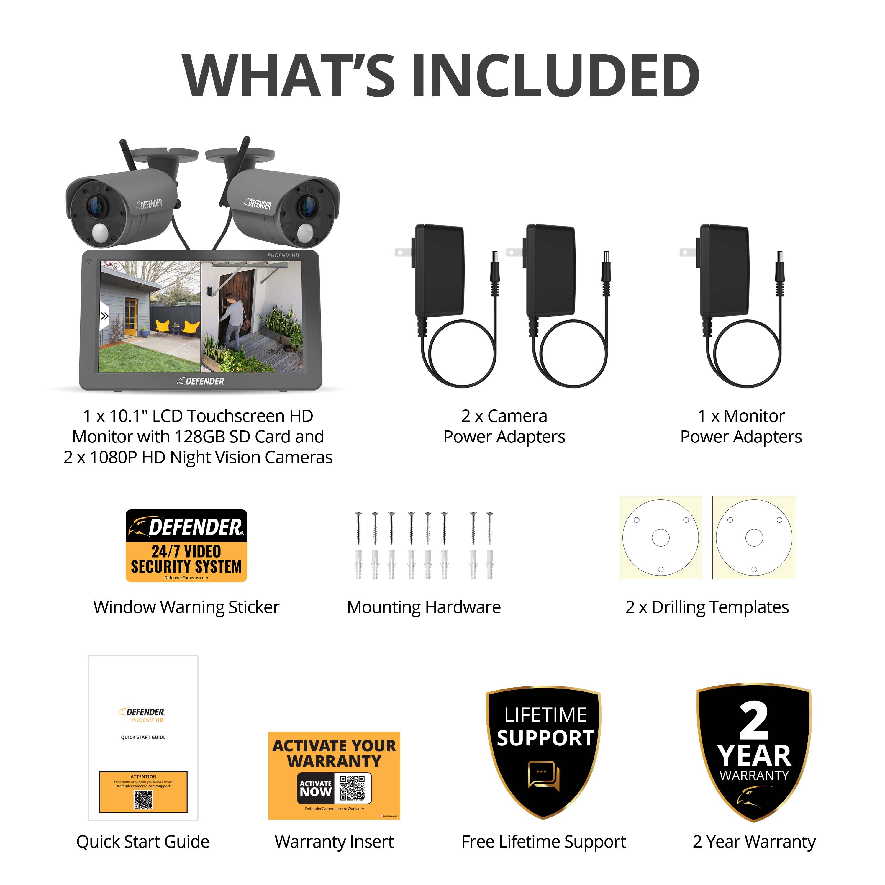 EXCLUSIVE BUNDLE: PHOENIXHD Non-WiFi Plug-in Power Security