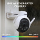 AI POWERED 4K Everwatch PTZ 360° Wi-Fi Plug-in Power Security Camera with 64GB SD Card, 3 Pack