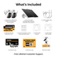 Solar Powered 4K AI EverWatch PTZ Wireless Camera with 3W Solar Panel, 2 pc