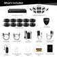 EXCLUSIVE BUNDLE: 4K Vision AI Ultra HD DVR Security System with 8 Wired Deterrence Cameras