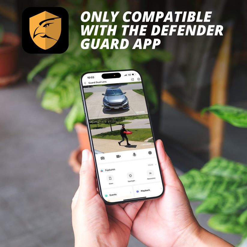 AI POWERED Guard Pro 3K PLUS Dual Lens PTZ Wi-Fi 6 Plug-in Security Ca