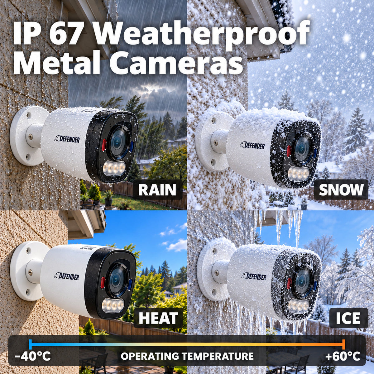 Defender ProSight - IP67 Weatherproof Metal Cameras