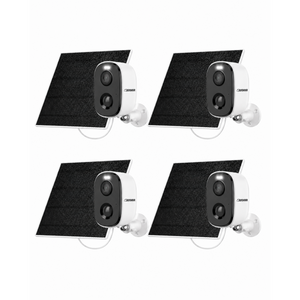 Defender AI GO 24/7 Recording 2.5K Wireless Camera with Solar Panel, 4 Pack