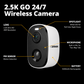 Defender AI GO 24/7 Recording 2.5K Wireless Camera, 3 Pack