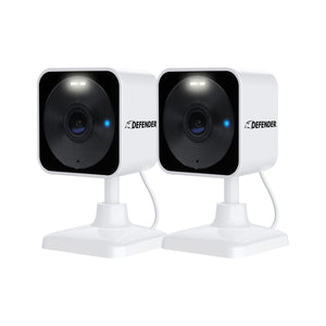 Defender GO 2K AI POWERED Plug-in Power Indoor/Outdoor Home, Business, Baby & Pet  Camera, 2 Pack