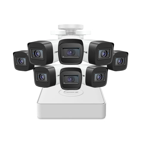 4K Ultra HD Wired 8 Channel Security System with 8 Cameras