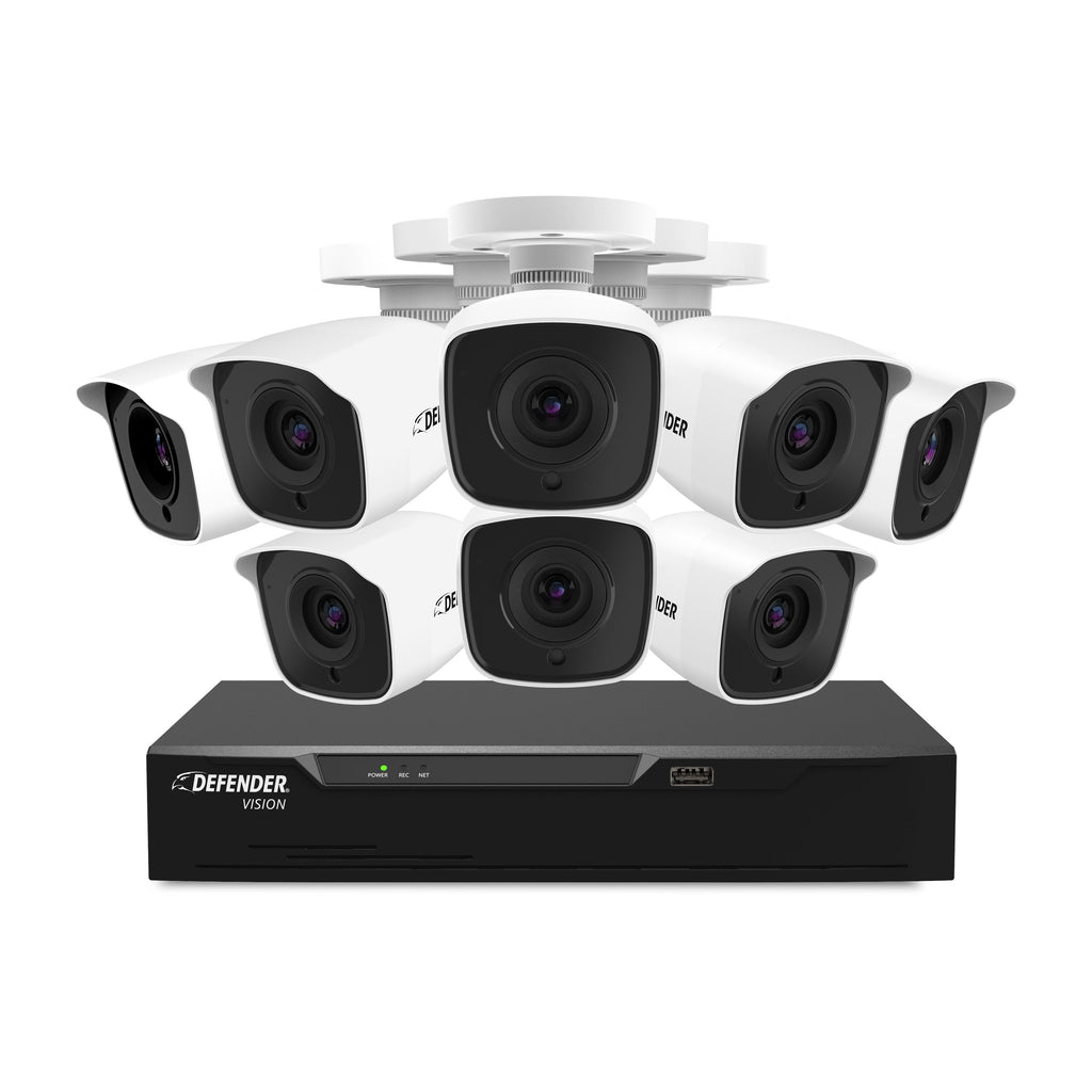 4K Vision Ultra HD Wired 8 DVR Security System with 8 Cameras | Defender