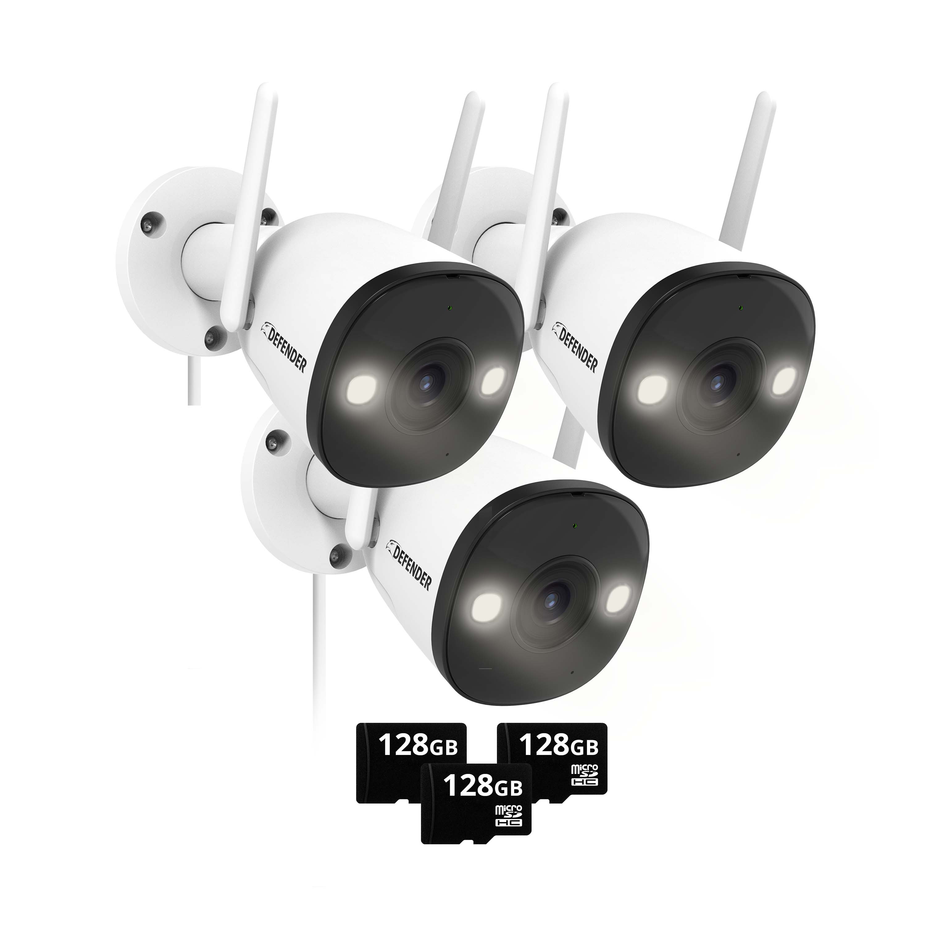 EXCLUSIVE BUNDLE: Guard Pro 2K WiFi. Plug-In Power Security Camera, 3