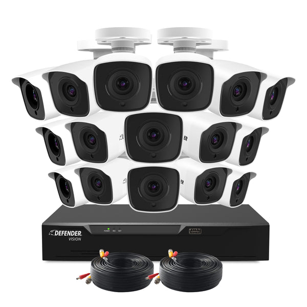 EXCLUSIVE BUNDLE: 4K Vision Ultra HD Wired DVR System with 16 Cameras